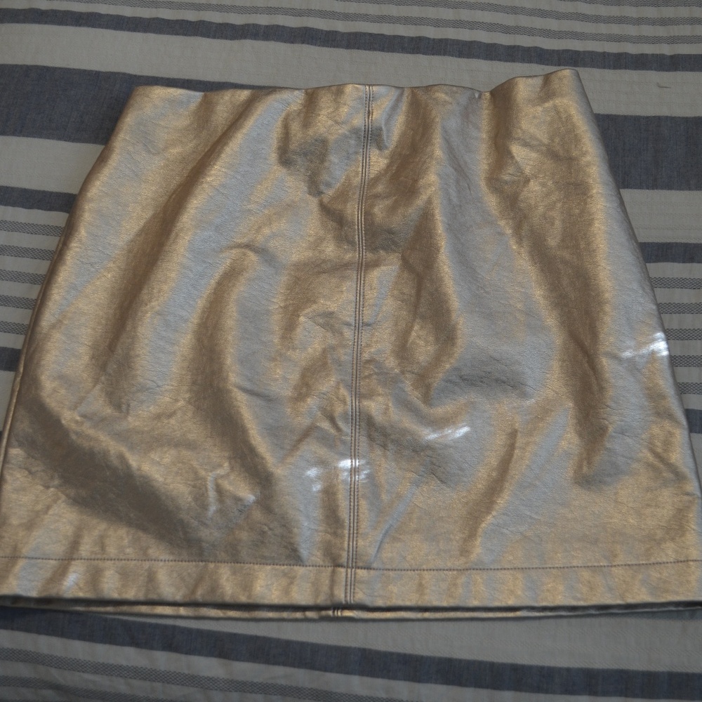 Rose Gold Pleather Skirt